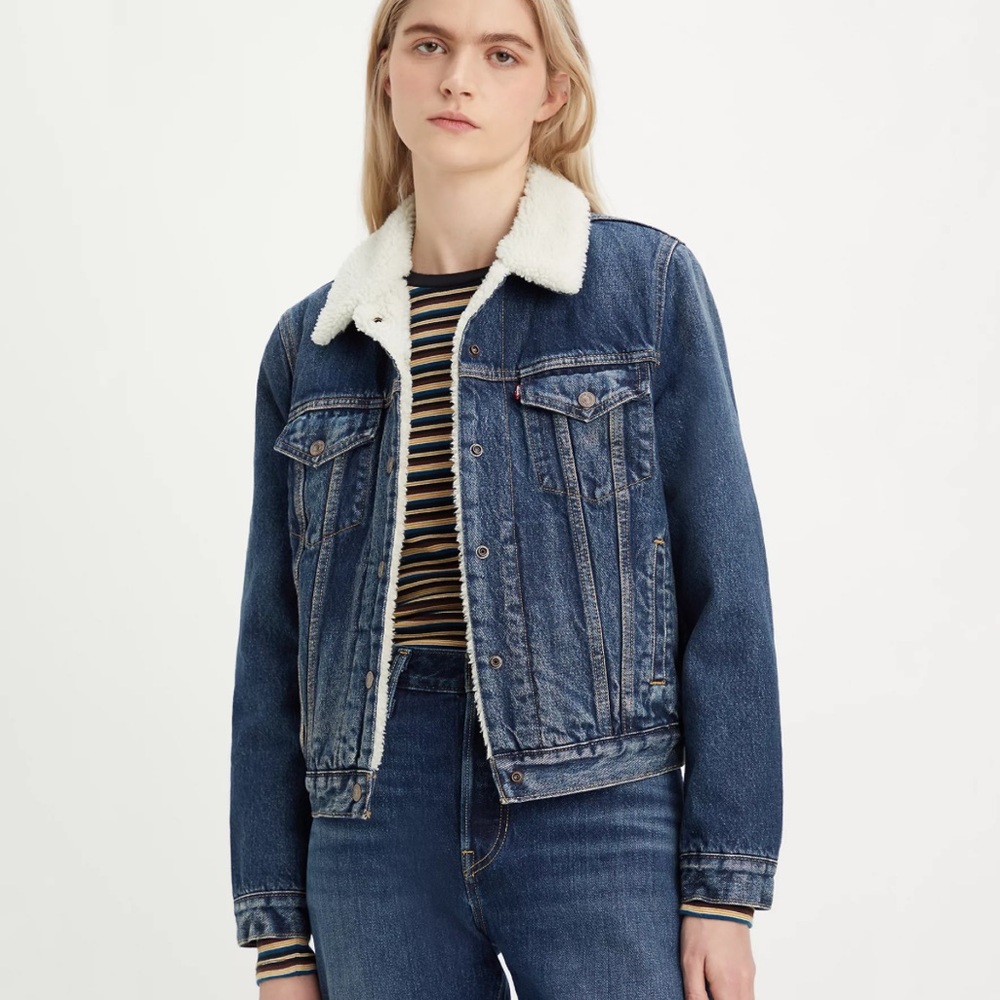 Levi’s Original Sherpa Lined Jean Jacket, Size Medium